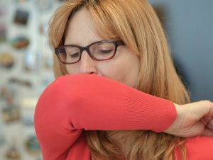 Coughing due to coronavirus