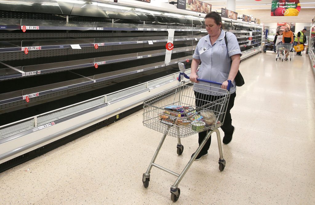 Coronavirus has emptied supermarket shelves