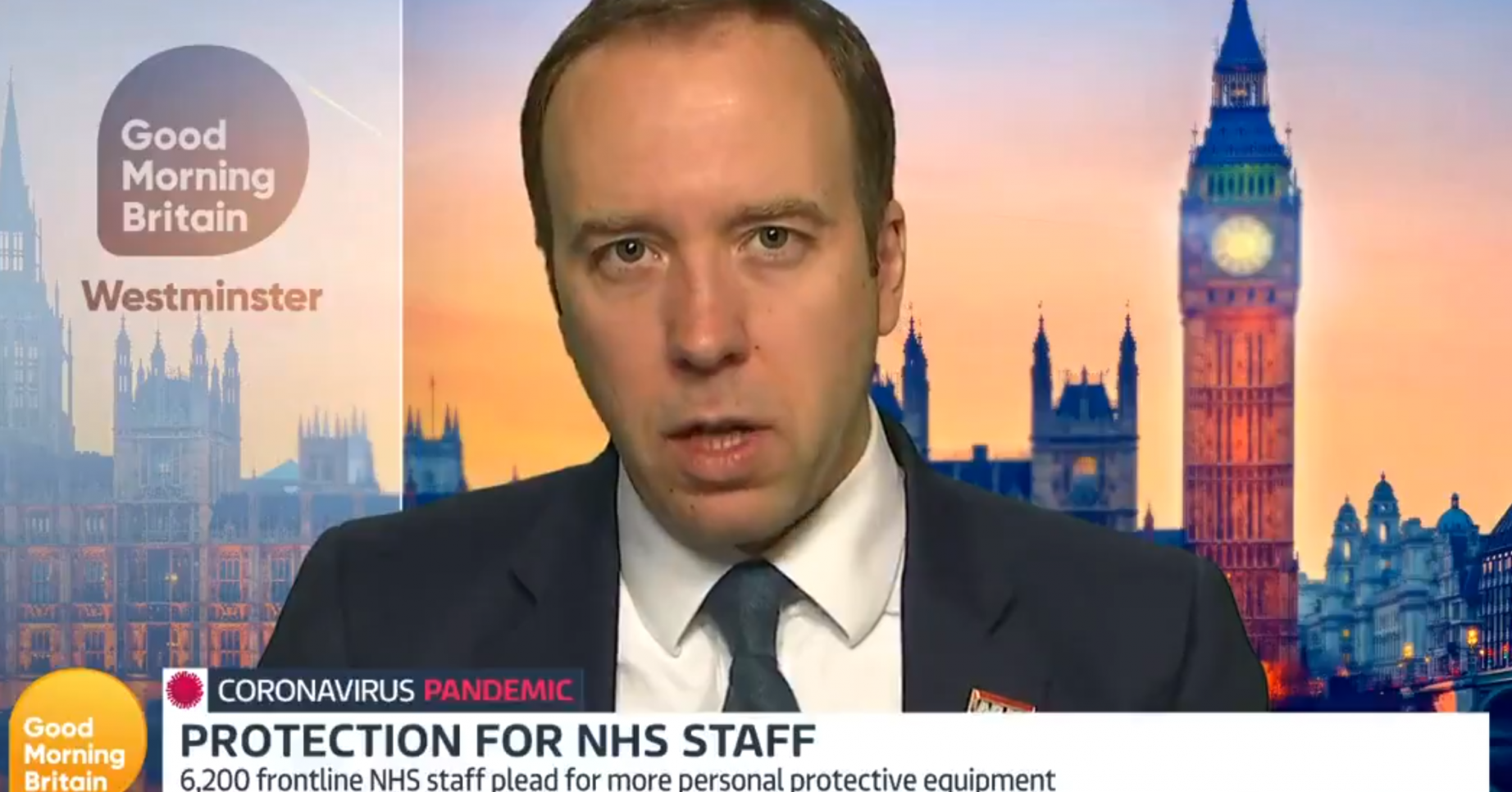 Matt Hancock Good Morning Britain (Source: ITV)