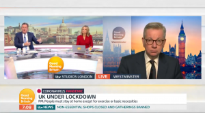 Michael Gove criticised Sports Direct owner Mike Ashley on Good Morning Britain (Credit: ITV)