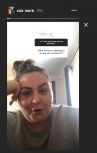 EastEnders' Clair Norris admits she 'feels useless' in self-isolation