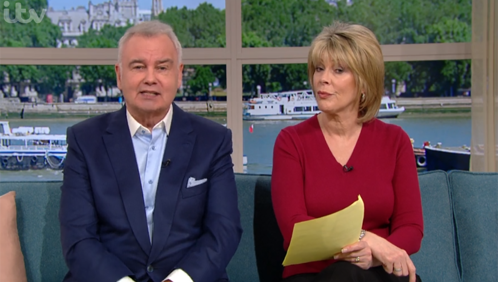 Eamonn holmes and Ruth Langsford on This Morning