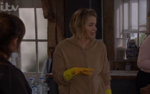 Emmerdale fans joke Charity is responsible for hand sanitiser shortage as she stockpiles