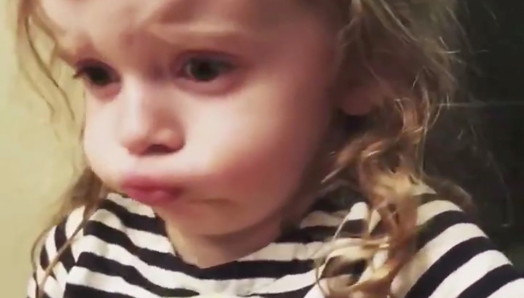 Little girl gags on mum's cooking