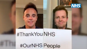 Ant and Dec thank NHS