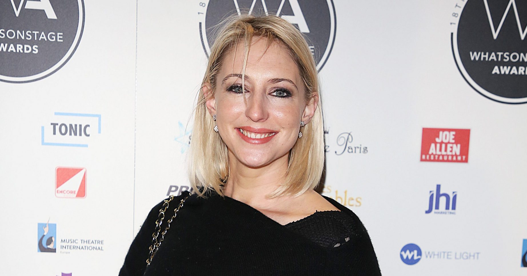 Ali Bastian pictured at the WhatsOnStage Awards 2018