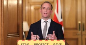 Dominic Raab has set out the government's five key targets before lifting lockdown