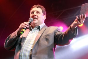 Peter Kay performing