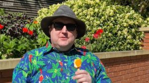 Peter Kay pictured on The Big Night In, three years after he cancelled his tour 