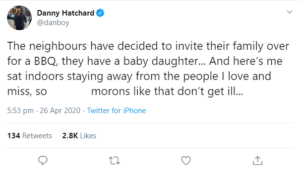 EastEnders and Our Girl star Danny Hatchard wants to 'punch people' who don't follow social distancing guidelines