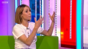 Alex Jones speaking to Joan Bakewell on The One Show