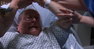 Coronation Street fans disgusted as Geoff wakes up and accuses wife Yasmeen of trying to kill him