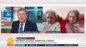 Piers Morgan and Britain's oldest twins on GMB