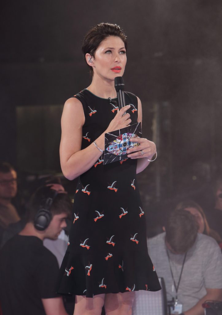 Emma Willis presents The Circle (Credit: Splash News)