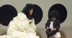 Verne Troyer and Ulrika Jonsson in Celebrity Big Brother