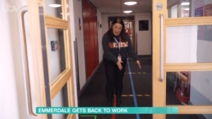 Emmerdale star Lisa Riley gives fans behind the scenes look at filming on soap 