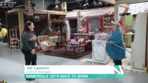 Emmerdale star Lisa Riley gives fans behind the scenes look at filming on soap 