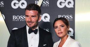 David and Victoria Beckham on the red carpet