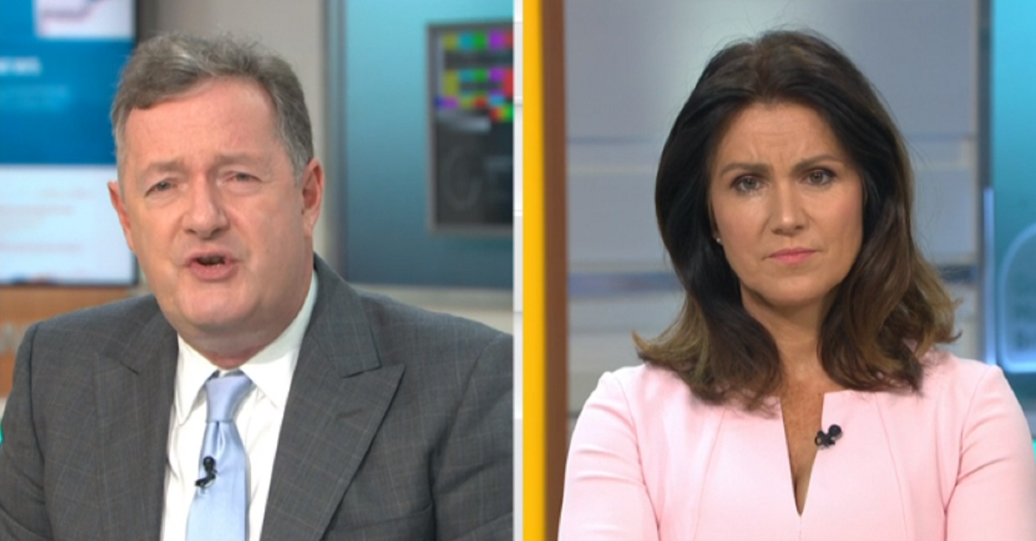 Piers Morgan and Susanna Reid on Good Morning Britain