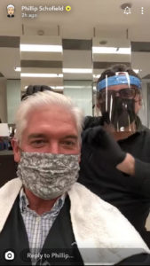Phillip Schofield gets hair cut