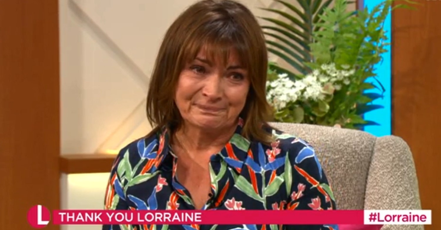 Lorraine in tears over tribute Fri 17 July Credit: ITV