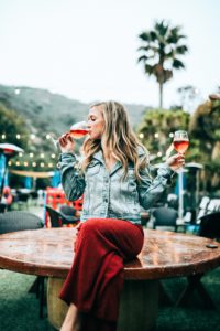 magnum of rosé wine
