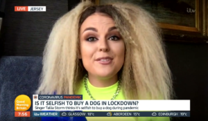 Tallia Storm criticises buying dogs during lockdown
