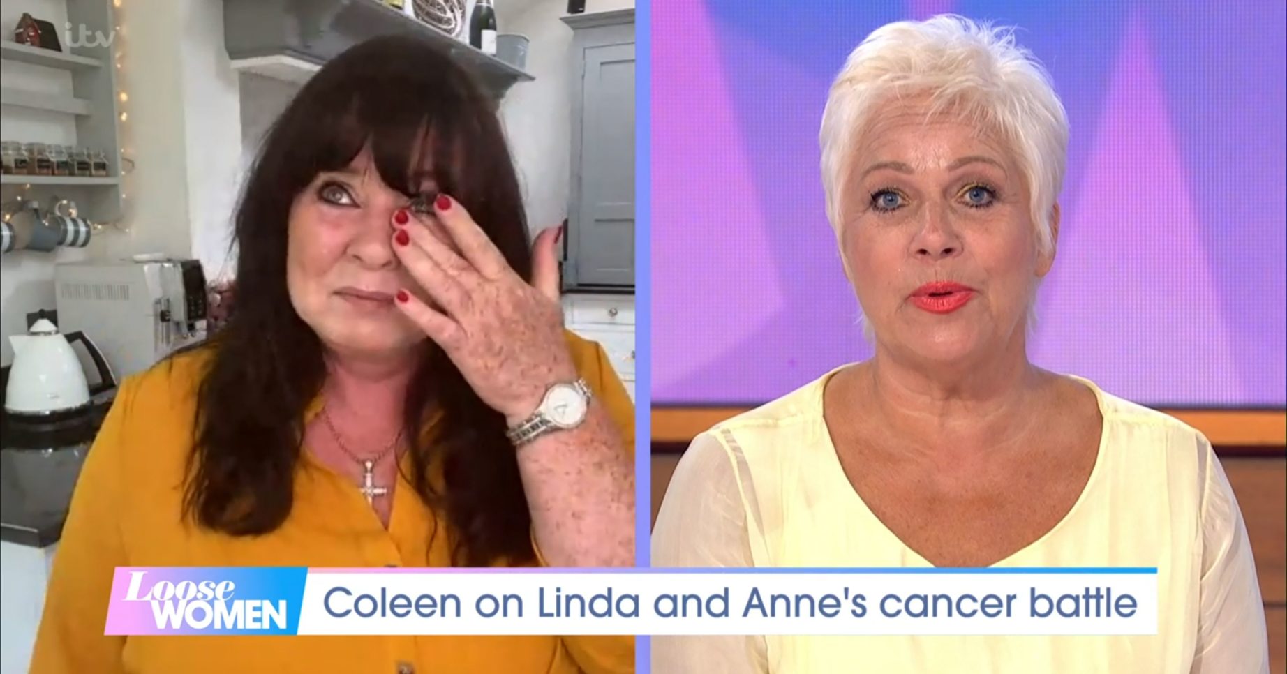 Coleen Nolan tears on Loose Women over sisters' cancer