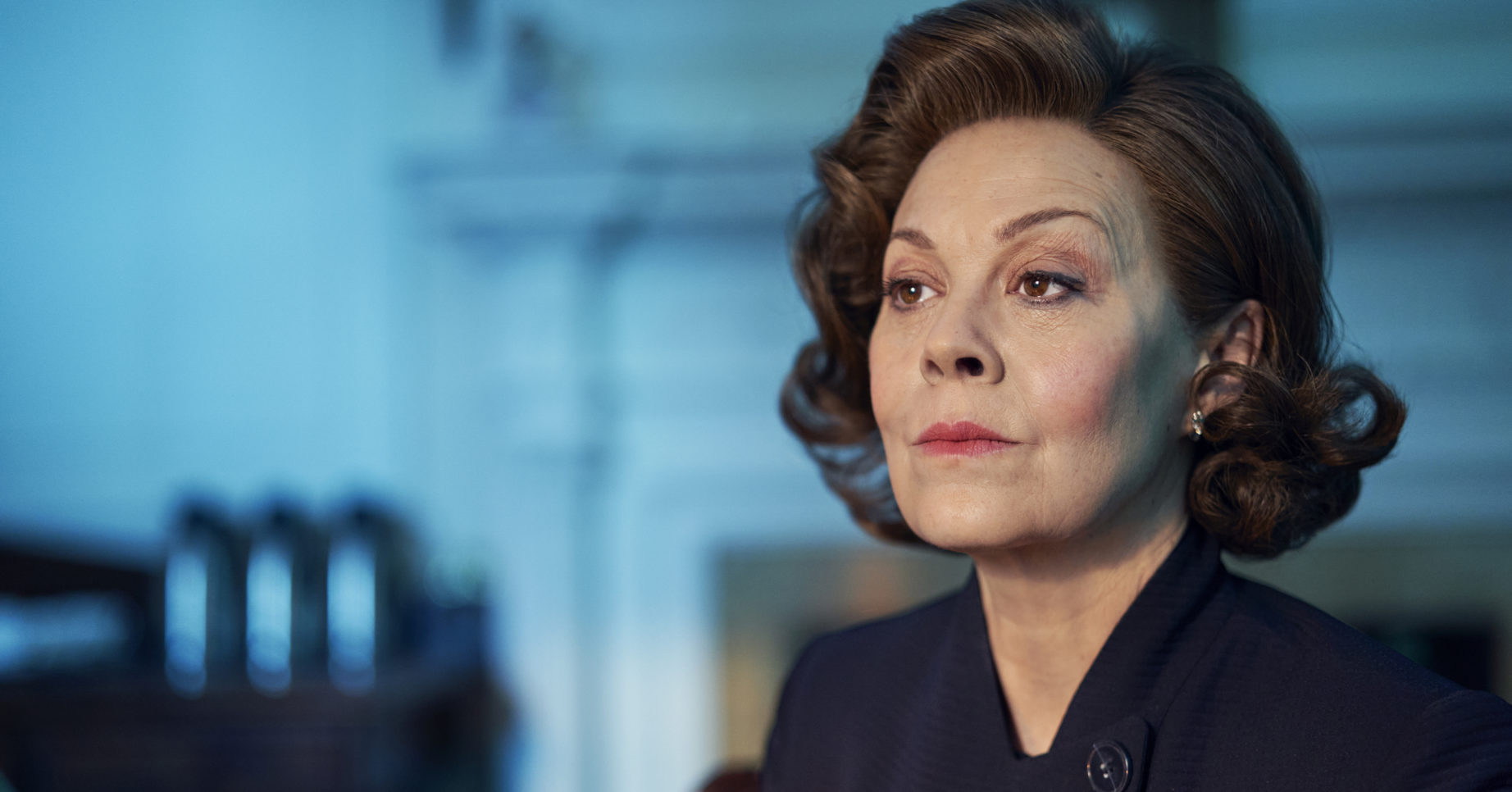 Helen McCrory as the PM in Roadkill