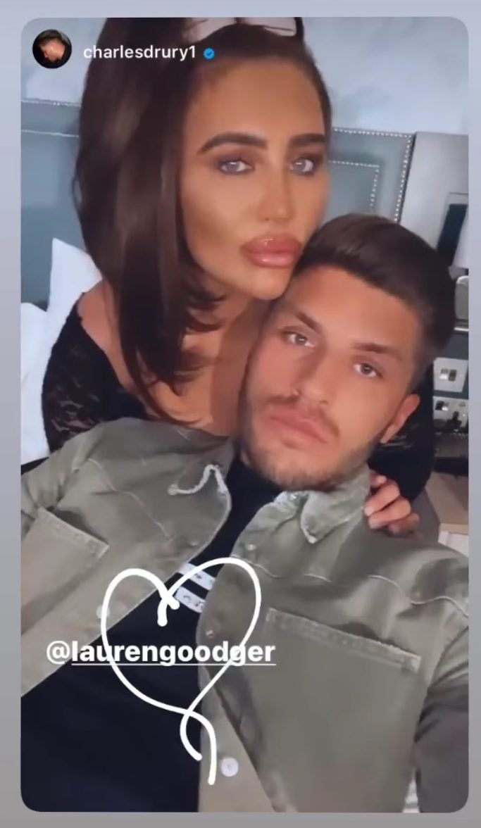 Pregnant Lauren Goodger and Charles Drury 