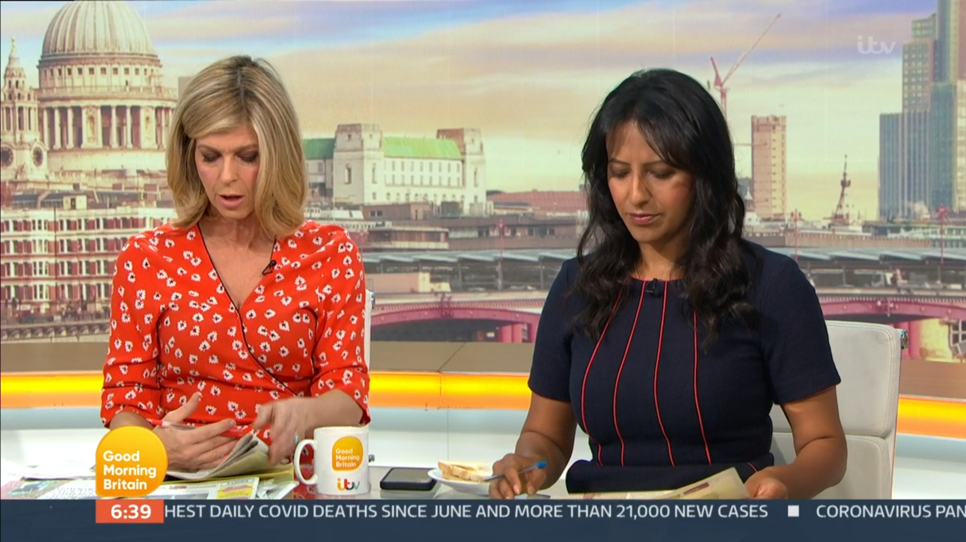 Kate Garraway and Ranvir Singh on GMB