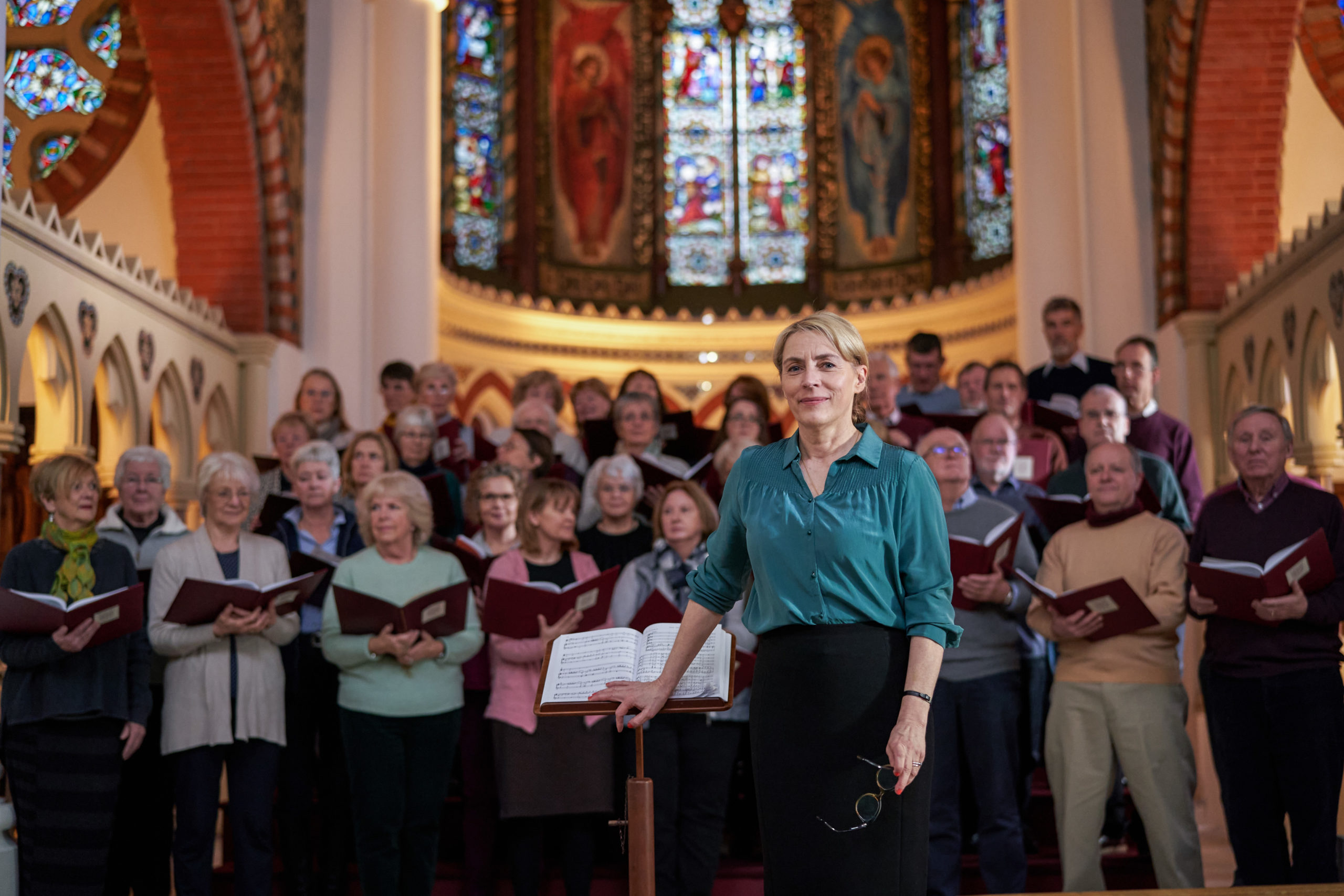 Saskia Reeves stars as Helen Laurence in Roadkill (Credit: BBC One)