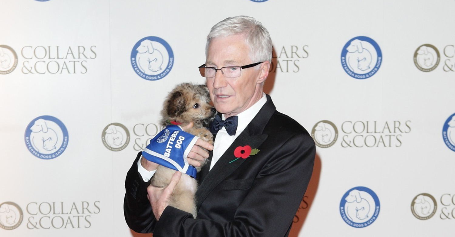 paul o'grady with a puppy