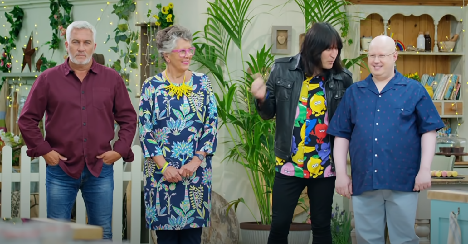 Bake Off judges Paul Hollywood, Prue Leith, Noel Fielding and Matt Lucas