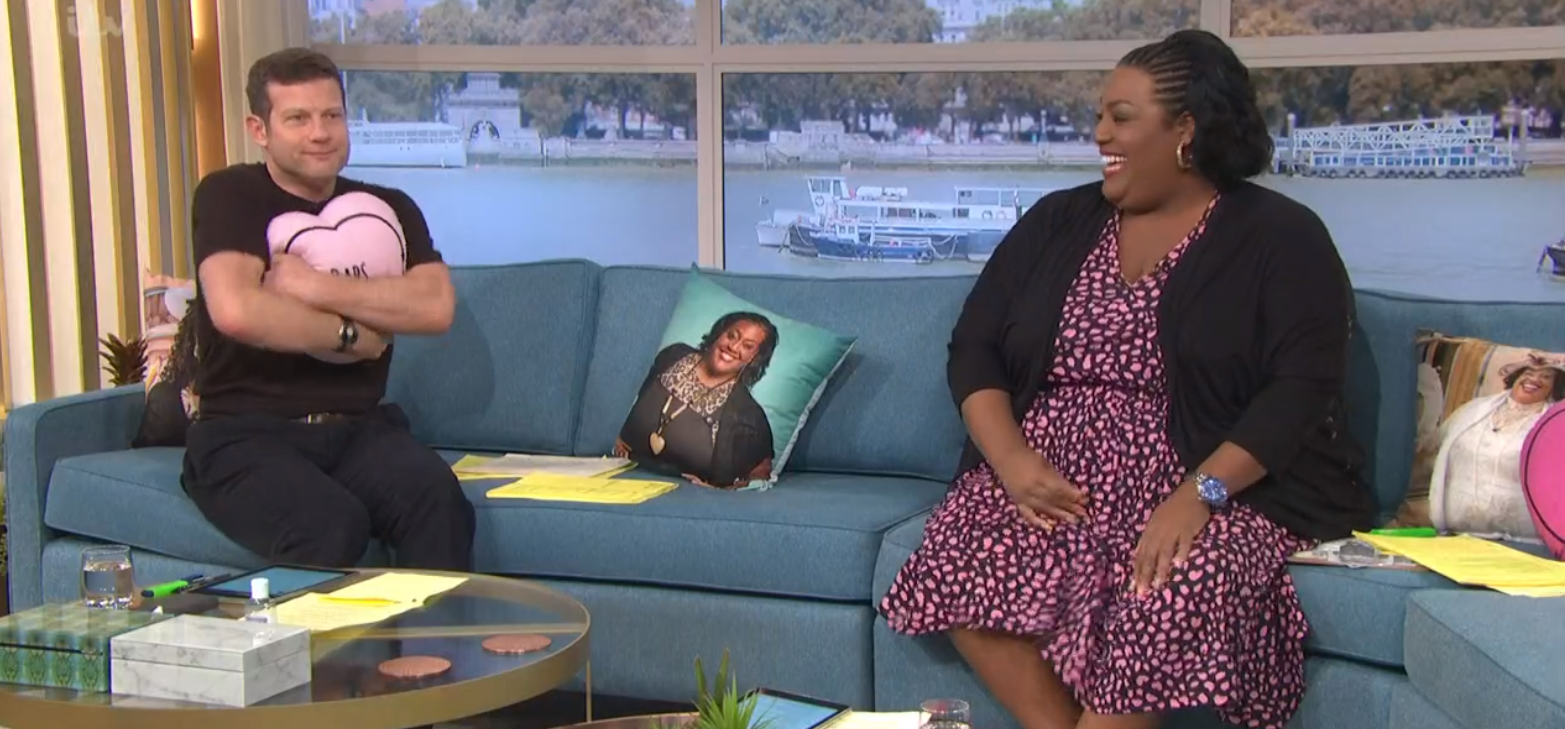 Dermot O'Leary hugs Alison Hammond pillow on This Morning