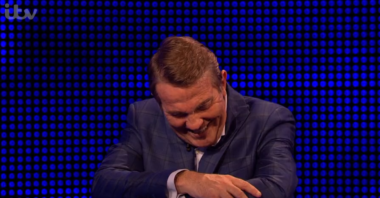 The Chase host Bradley Walsh laughing