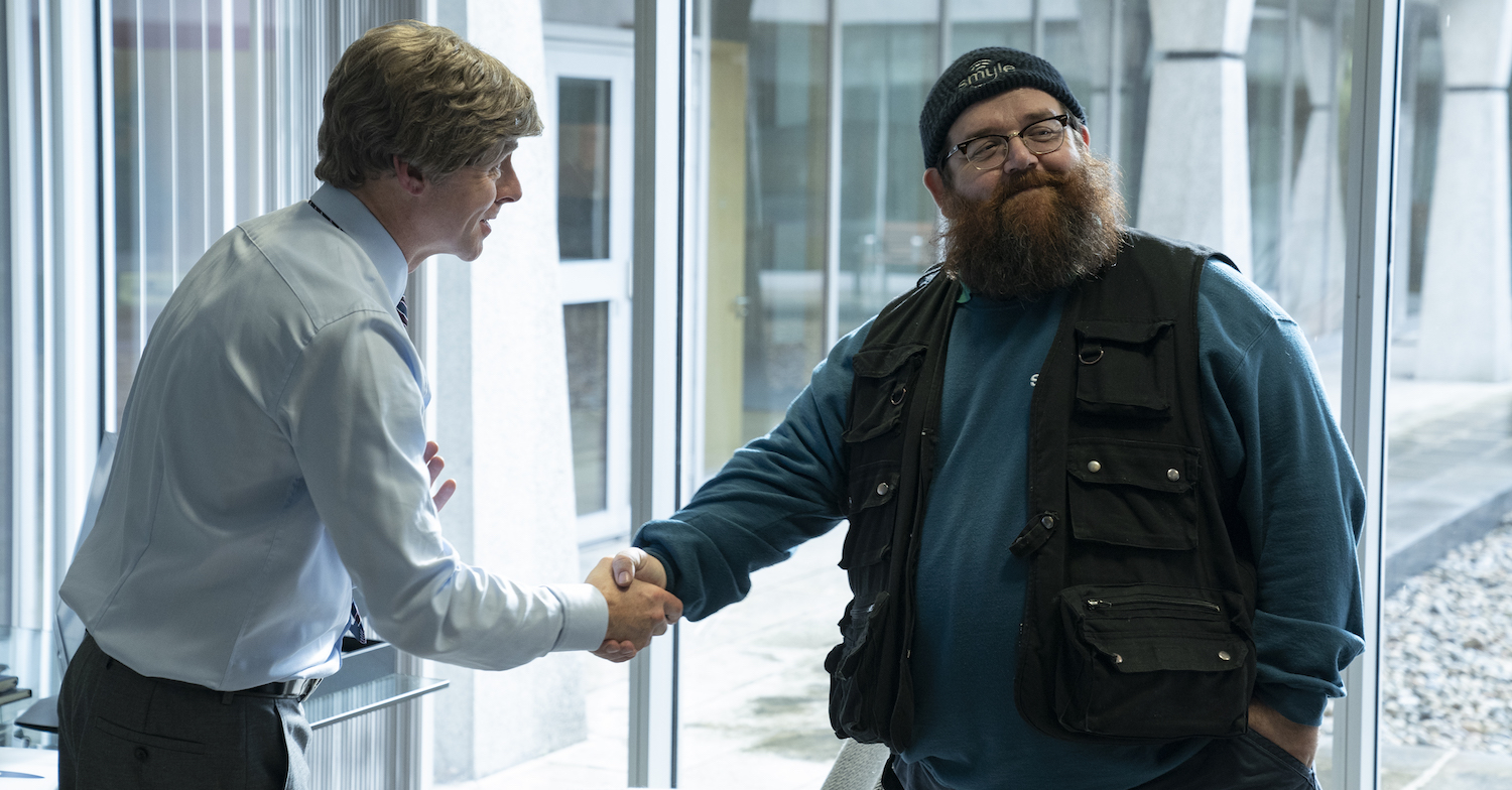 Simon Pegg as Dave, Nick Frost as Gus Roberts