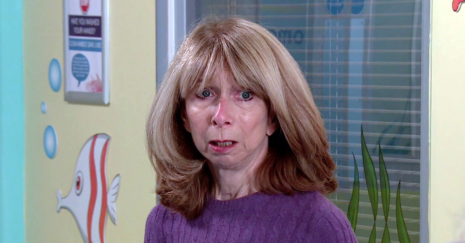 Gail looks serious in Corrie