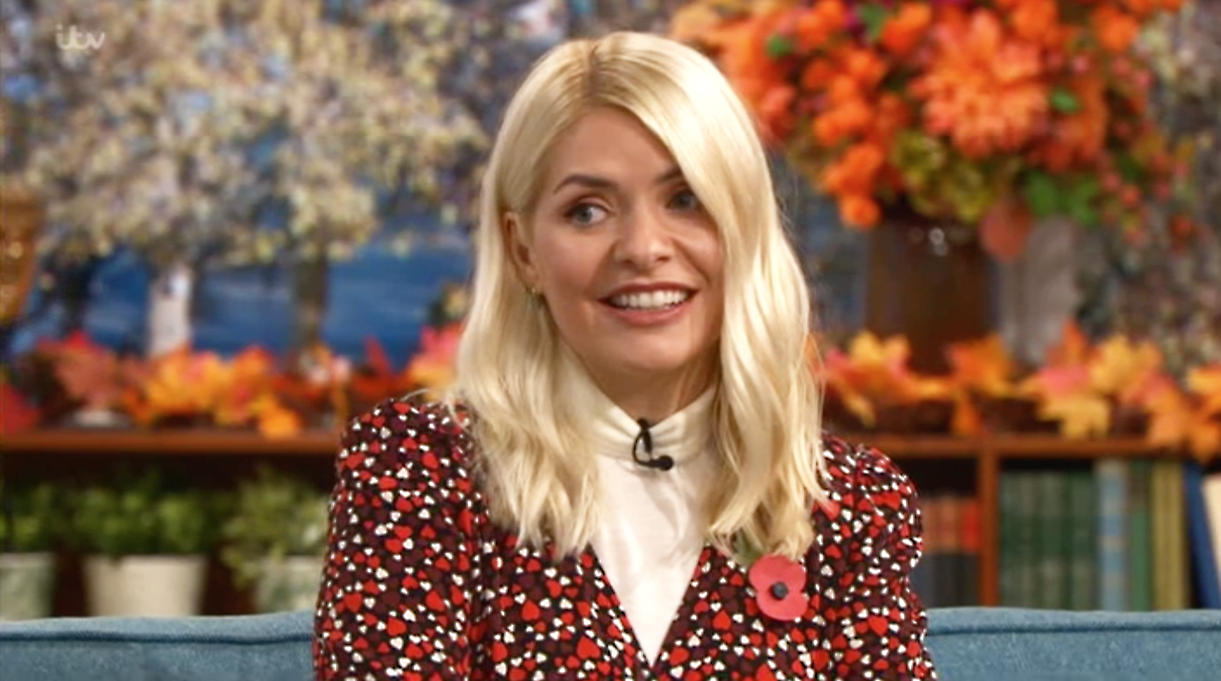 Holly Willoughby in spotted dress on this morning