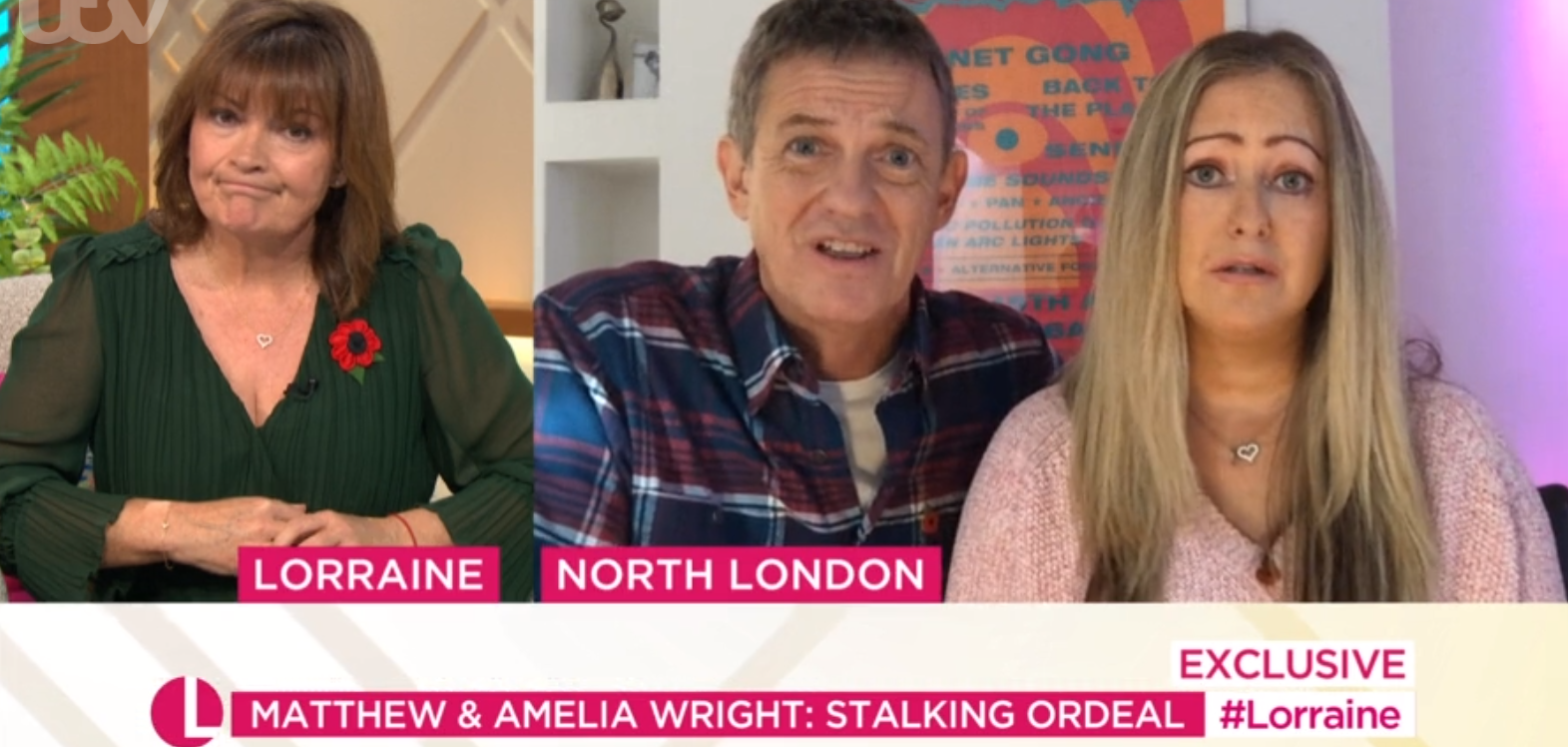 Matthew Wright and wife Amelia on Lorraine