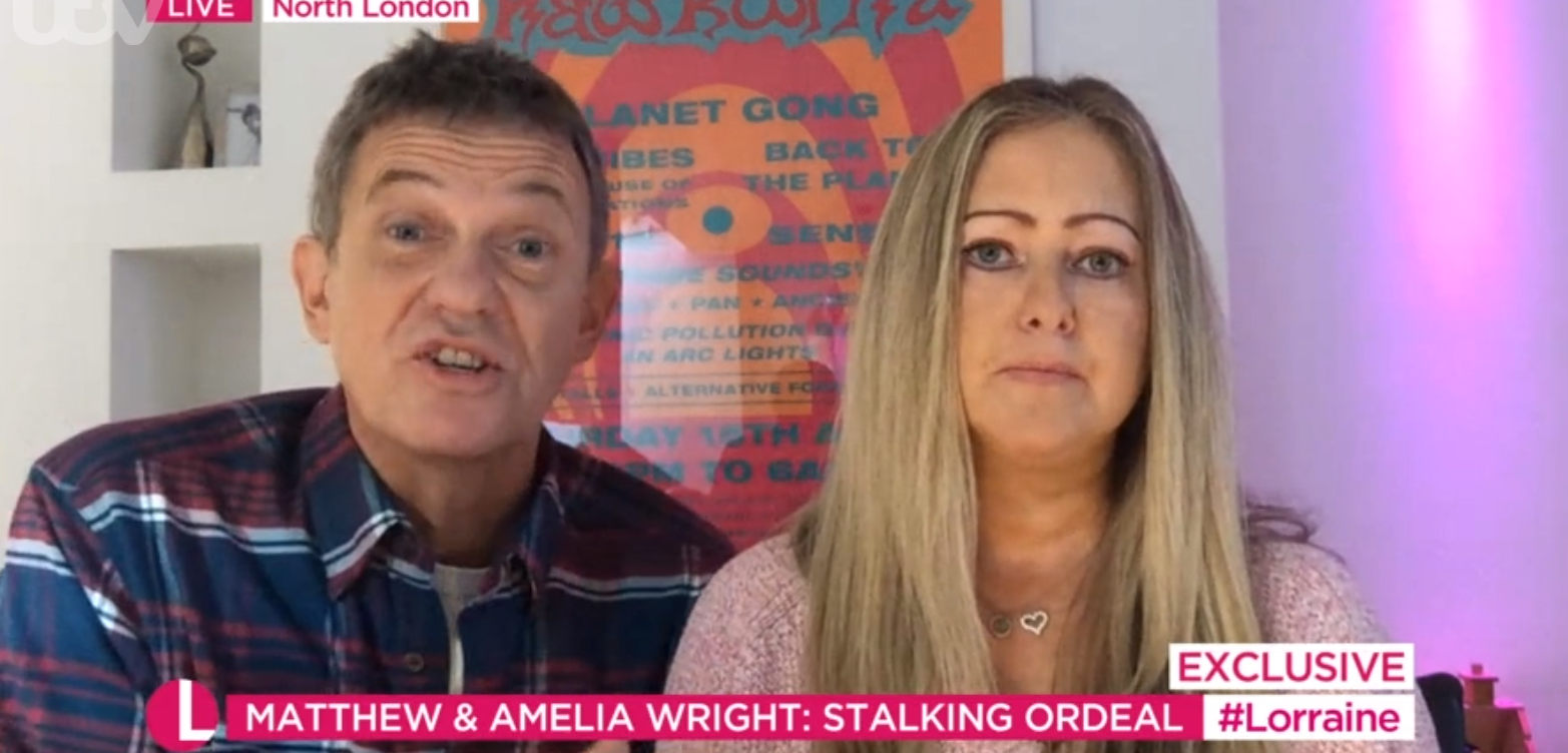 Matthew Wright and wife on Lorraine