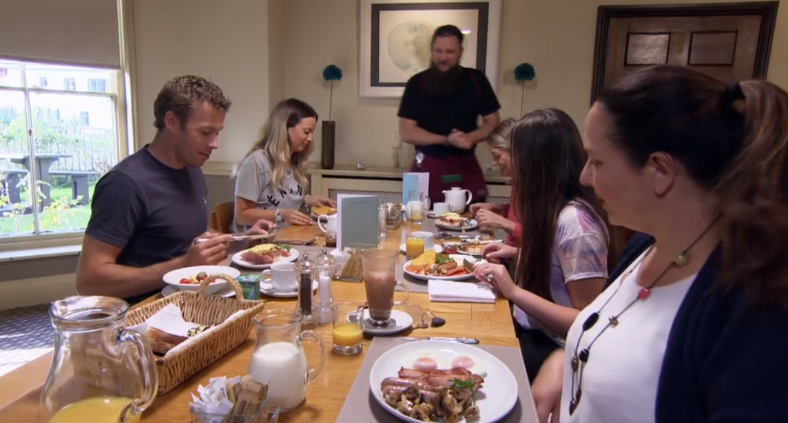 The contestants on Four In A Bed