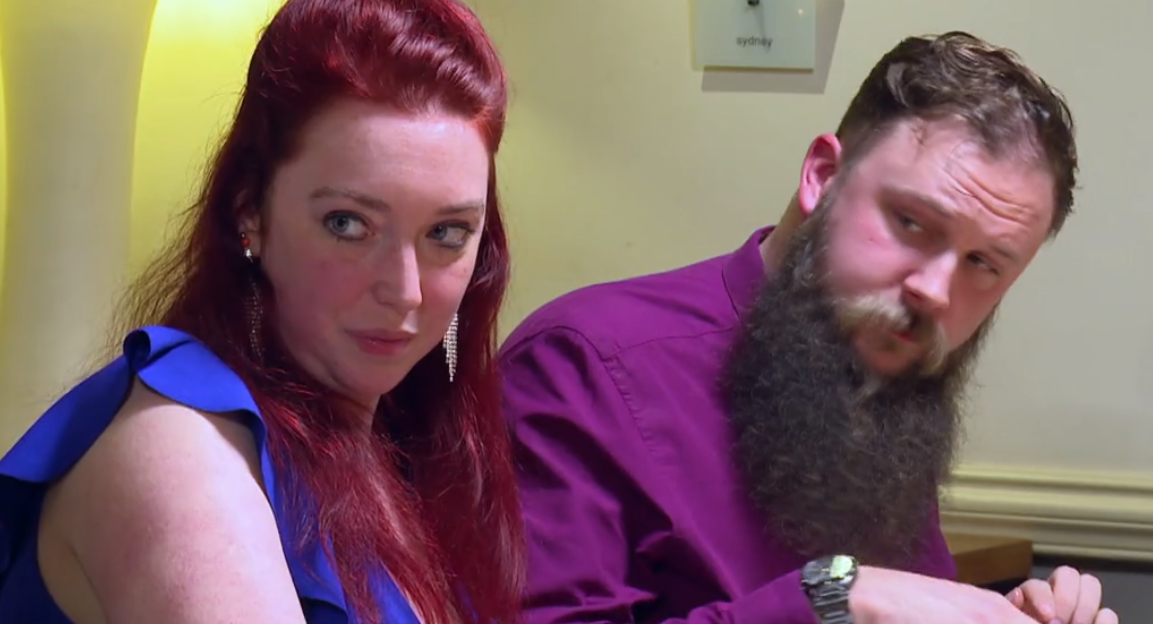 Sophie and David at a table on Four In A Bed