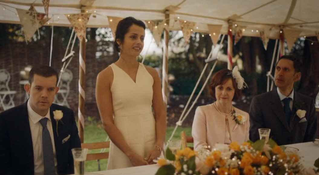 Holly at her wedding to Nathan in The Sister