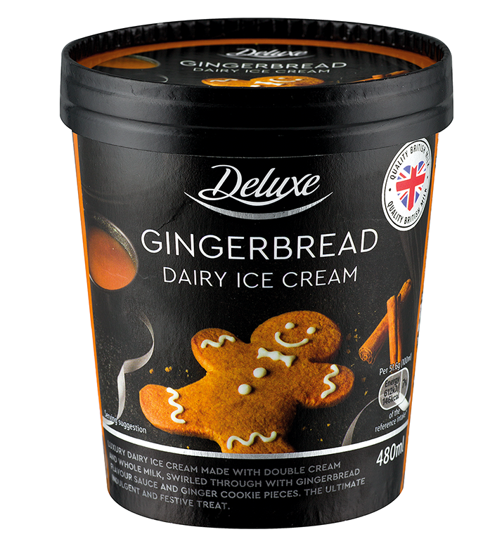 tub of gingerbread ice cream from Lidl