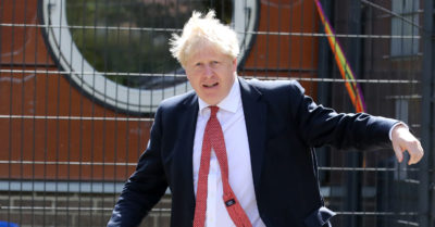boris johnson outside