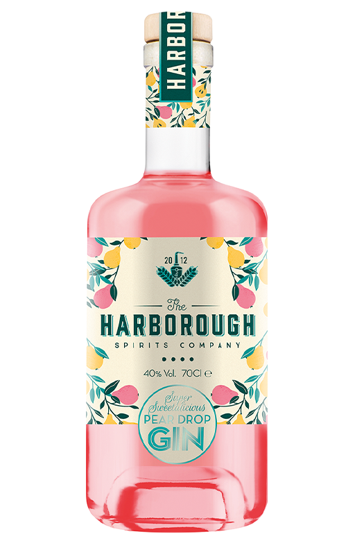 Bottle of Lidl's pear drop flavoured gin