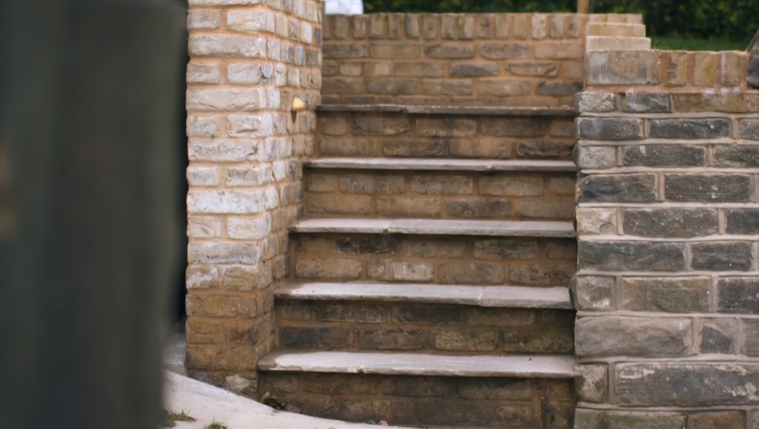 The new steps on Ugly House to Lovely House