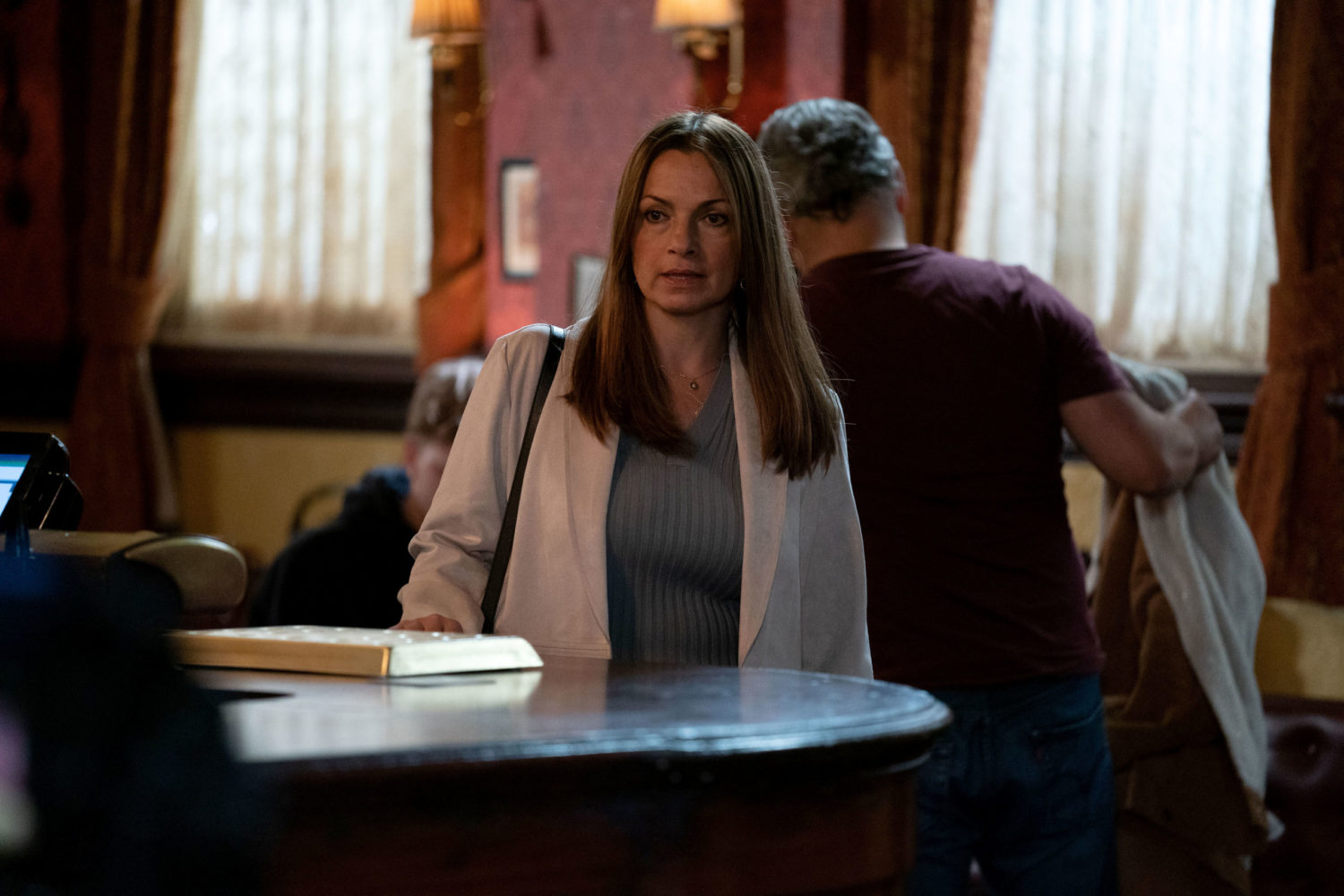 Tina is excited to see Katy in EastEnders