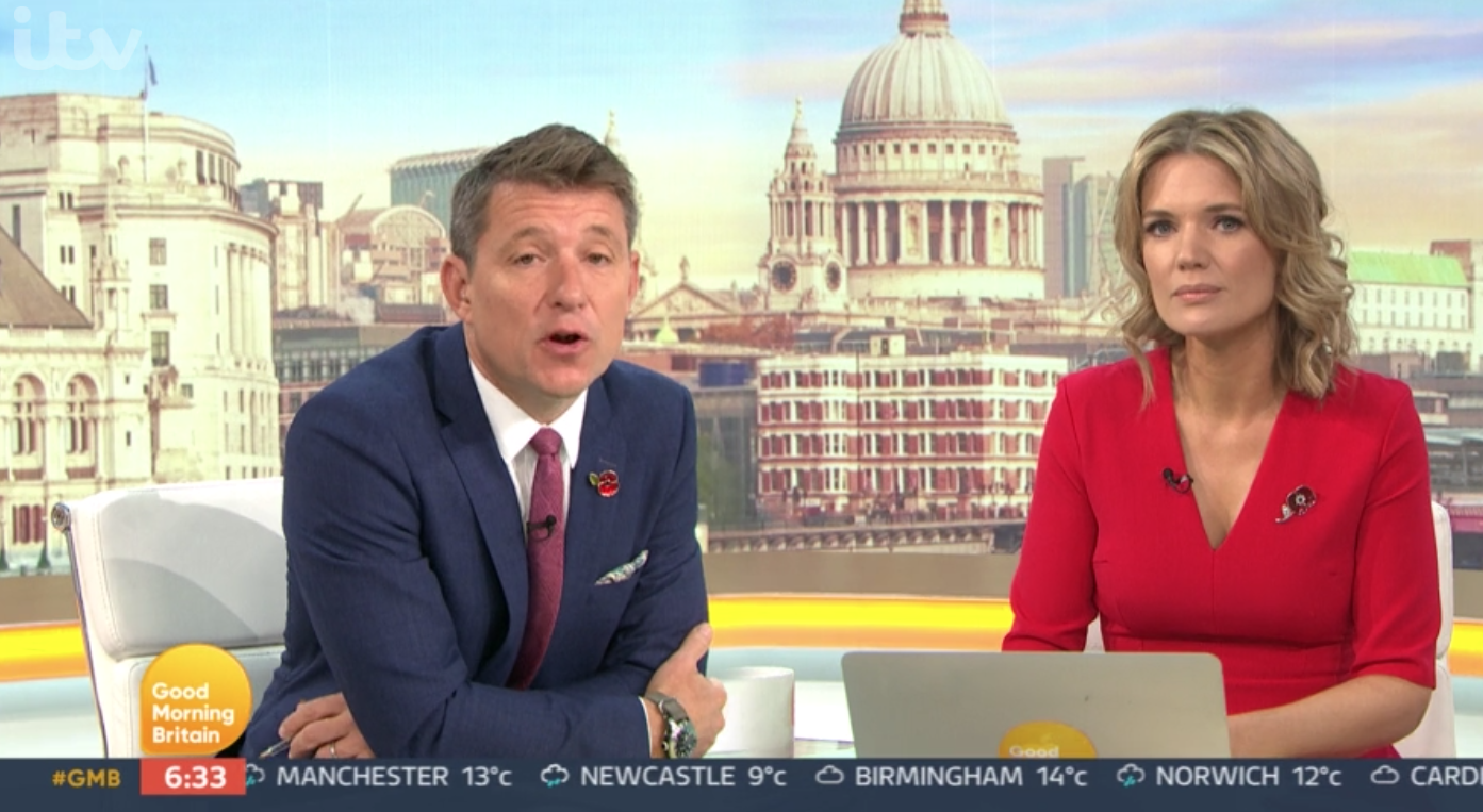 Ben Shephard apologises for not wearing mask